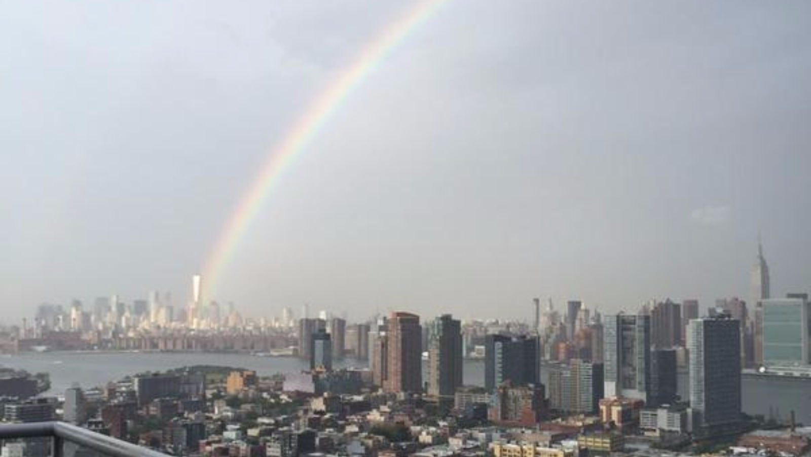 Stunning Photograph Of Rainbow Over New York Shared On 911 Anniversary Itv News 