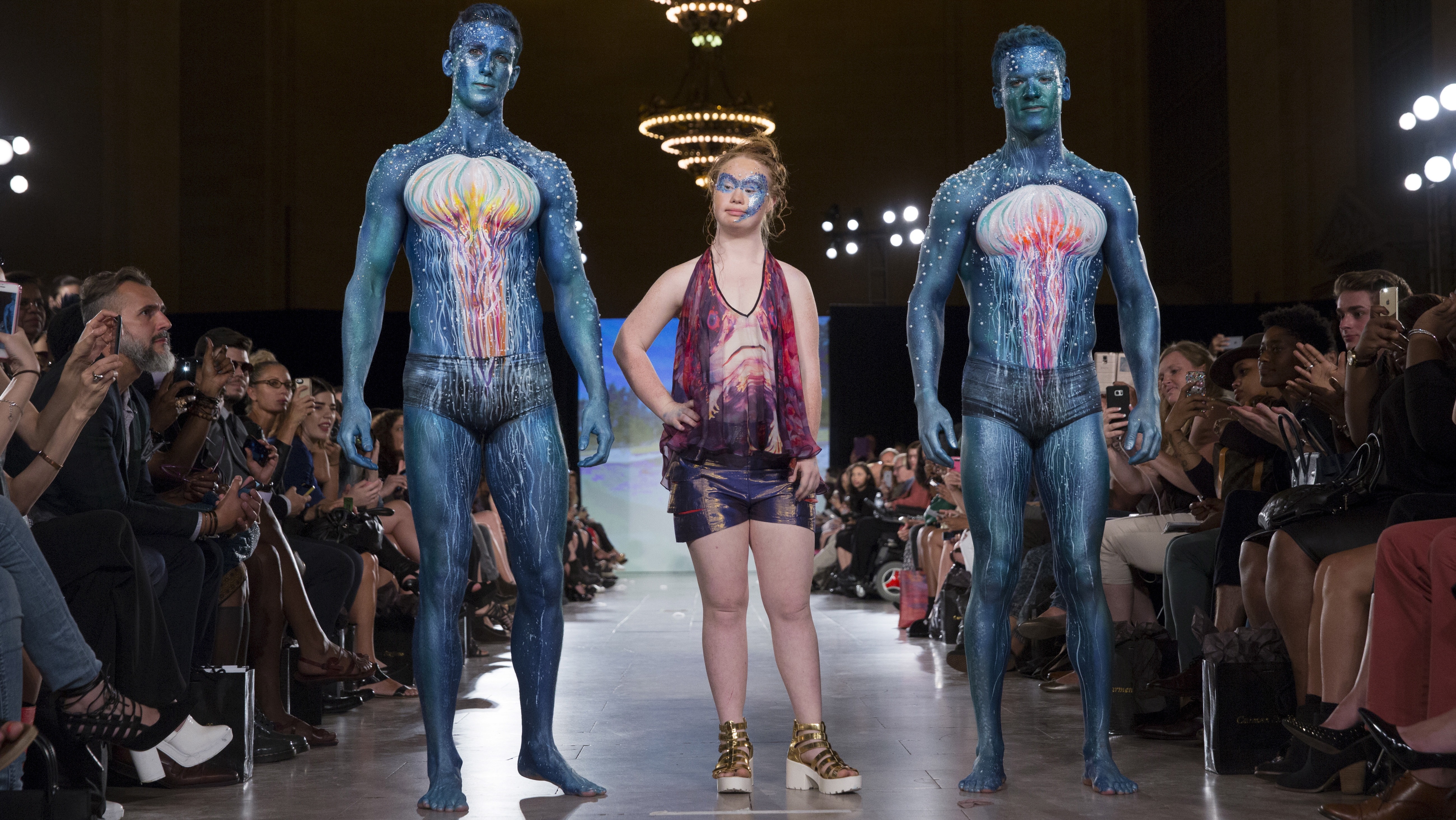 Teen with Down's Syndrome walks New York fashion week catwalk | ITV News