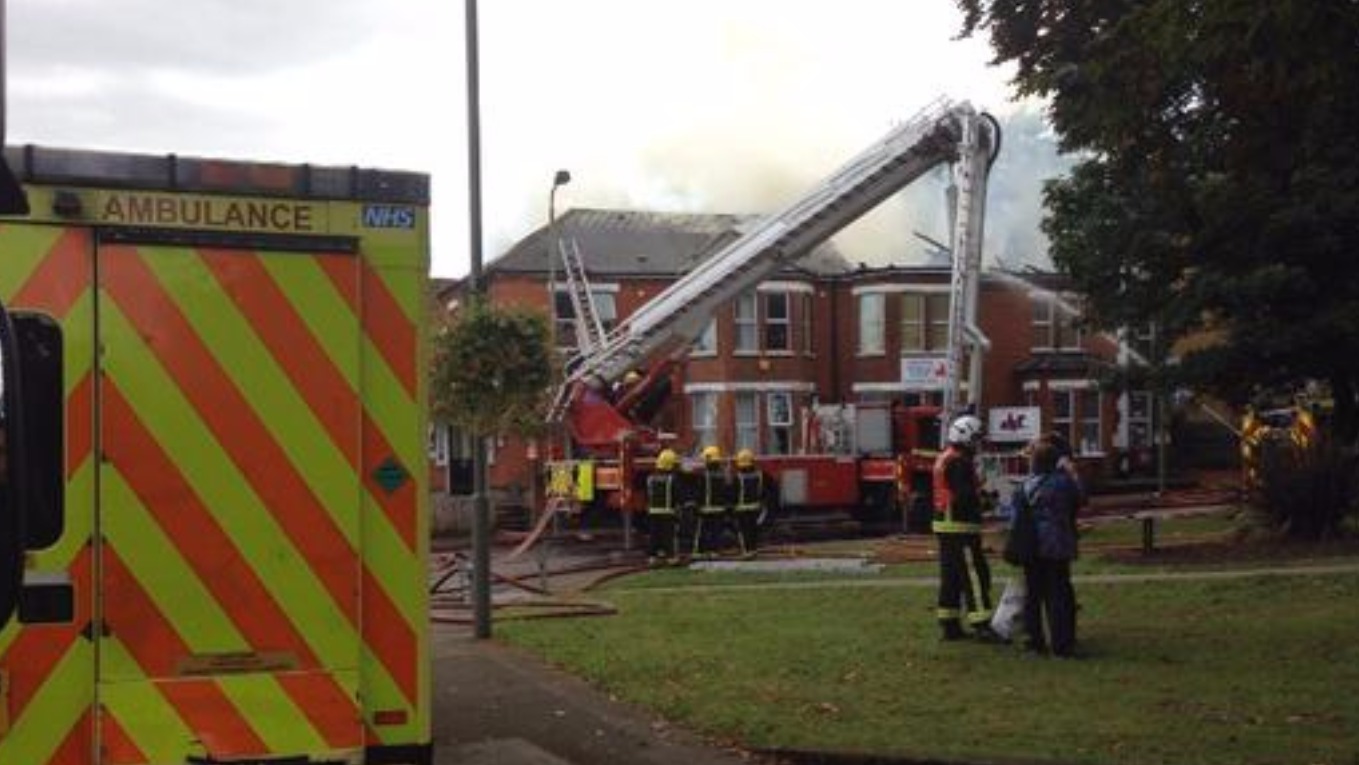 Two people taken to hospital after large fire at vets | ITV News London