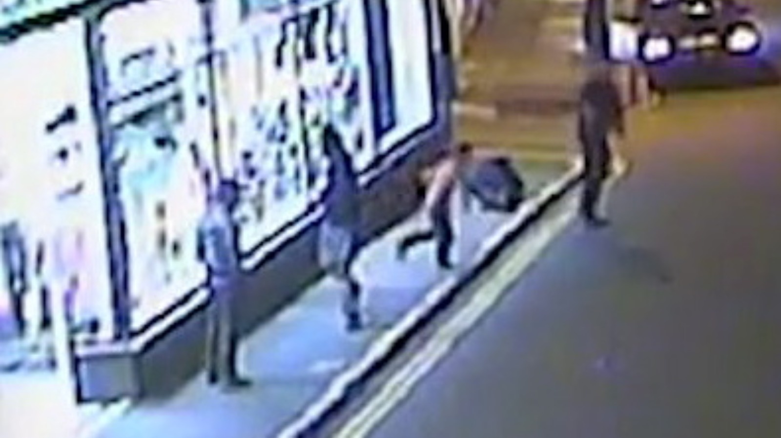 CCTV footage shows moment man viciously attacks victim in front of his