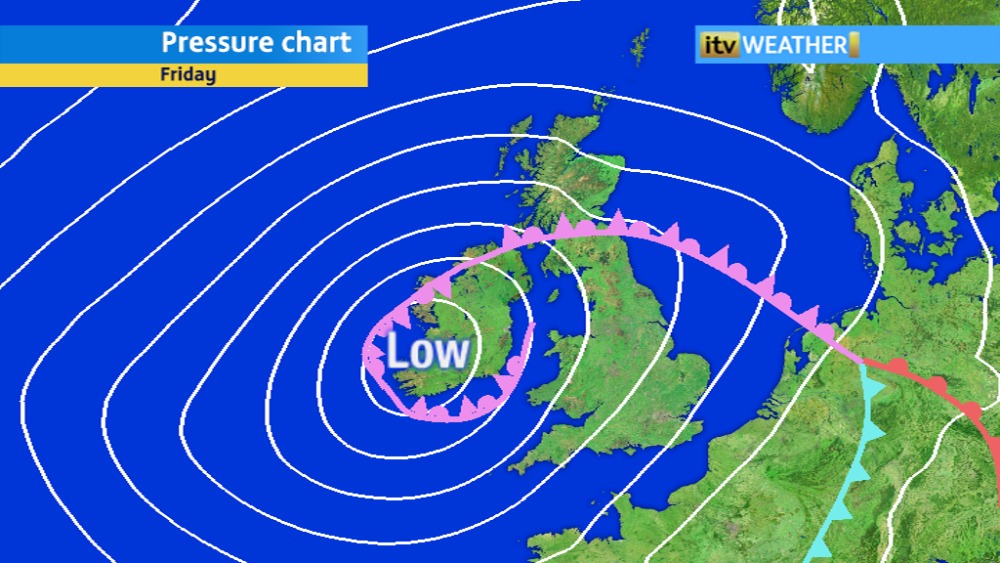 Weather warning with heavy showers ITV News Central