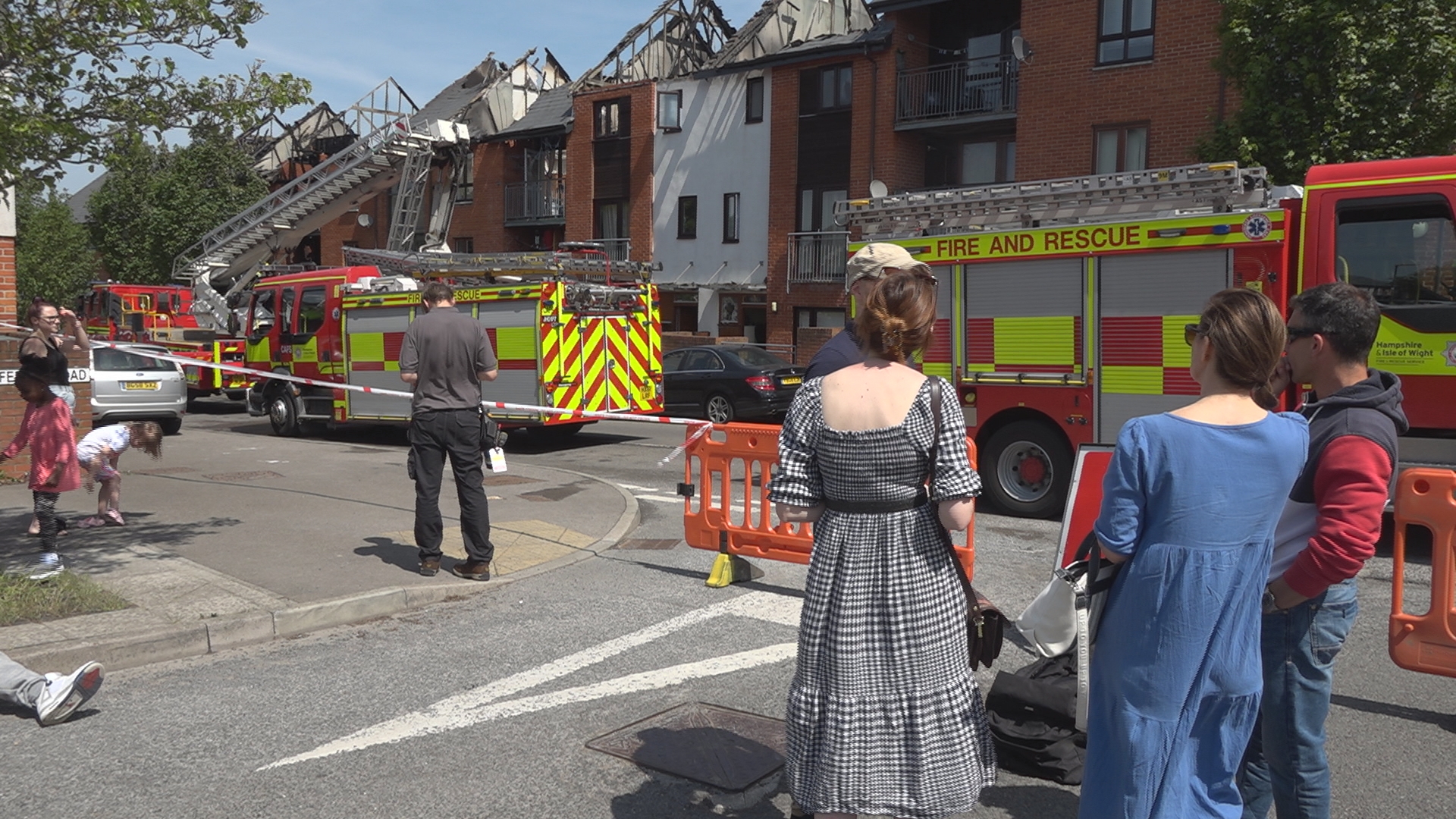 Families speak of terror as fire rips through block of flats in
