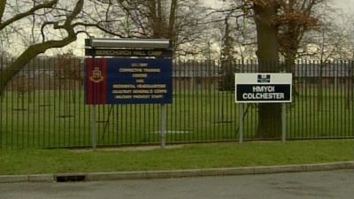 Ministry of Defence's Military Corrective Training Centre in Colchester.