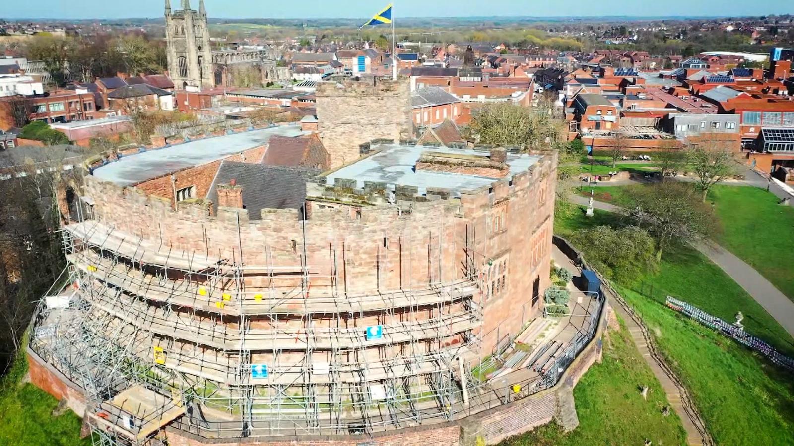 Tamworth Castle undergoes multimillion pound restoration works after