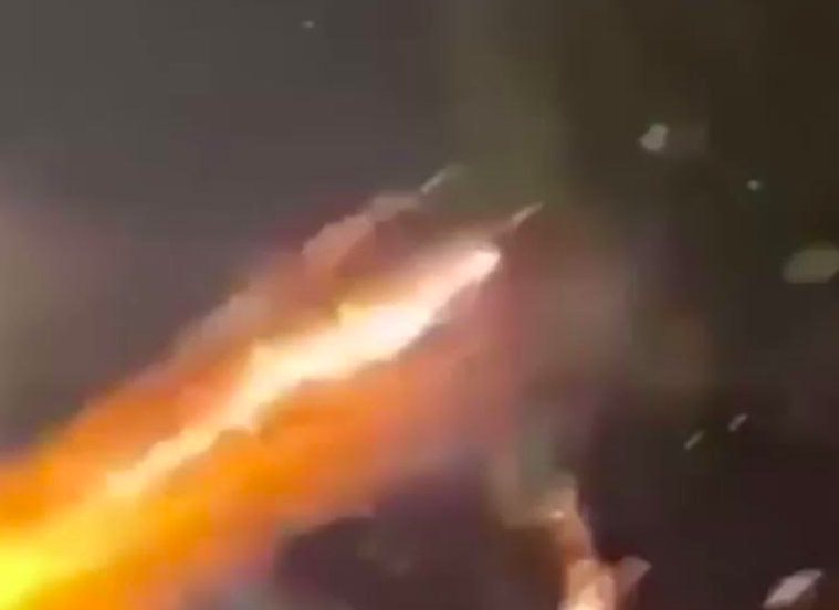 Fireworks aimed at passersby from a moving car in Birmingham ITV