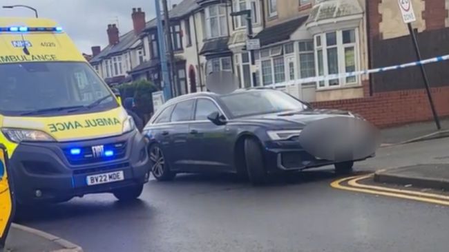 Two men in their 40s were treated for injuries. West Midlands Police say they're investigating the circumstances that surrounded the shooting.
