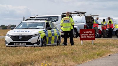 ANG 15.07.25 FORENSICS AT SCENE OF SOUTHEND AIRPORT CRASH
Credit: Essex Police