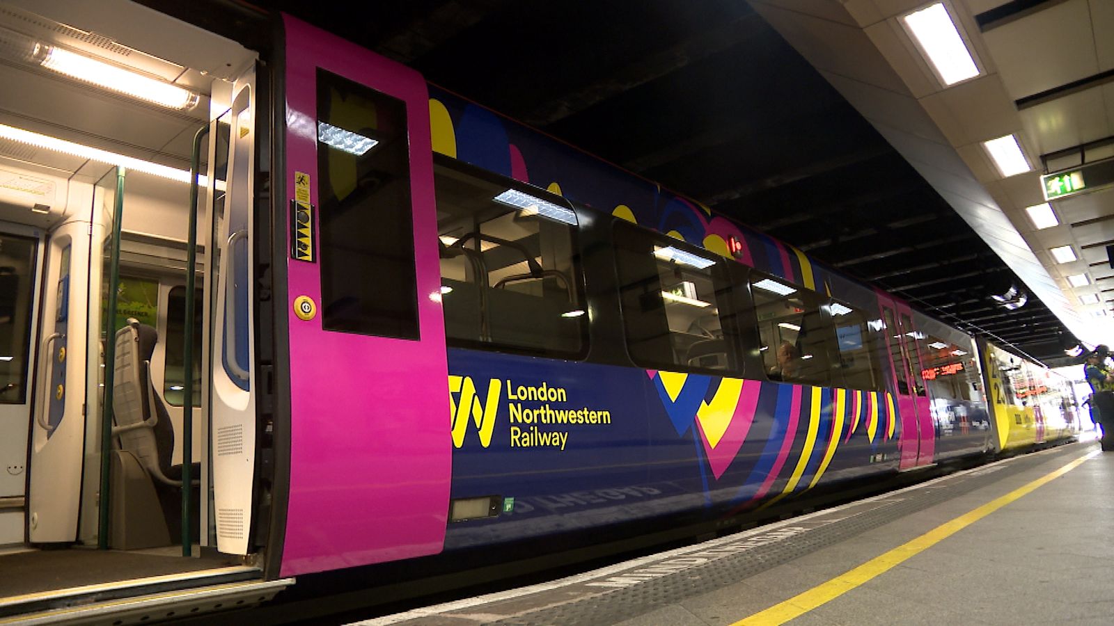 Machine Party Train Party train heading for Eurovision Song Contest departs Birmingham New ...