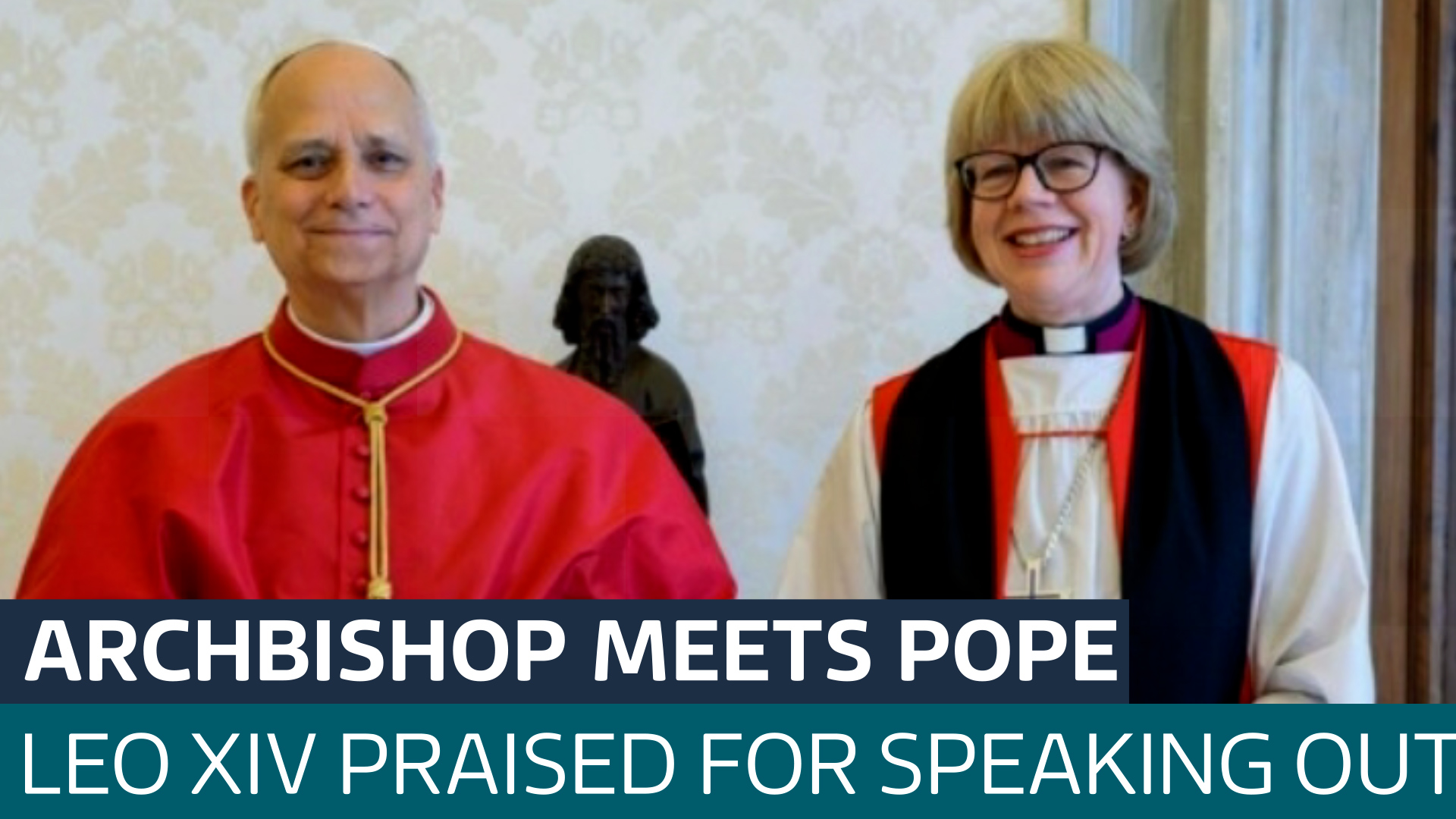 Dame Sarah Mullally becomes the first female Archbishop to meet the Pope - Latest From ITV News