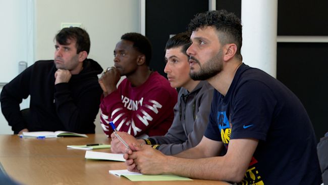 Asylum seekers and Refugees are learning how to speak english is Skelmersdale.