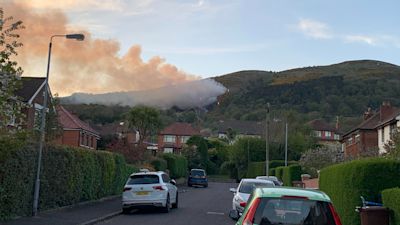 Fire on the Cave Hill in Belfast
UTV