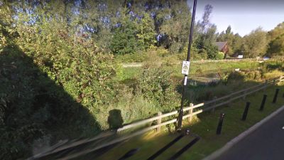 The man's body was found close to the River Stour, off Doves House Meadow