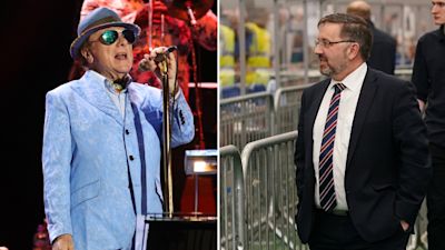 Van Morrison and Health Minister Robin Swann
PA Images