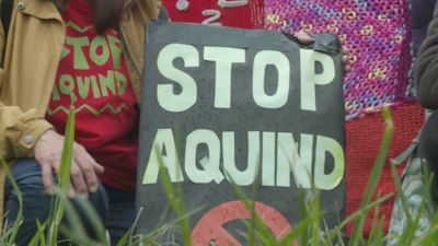 The stop Aquind protest