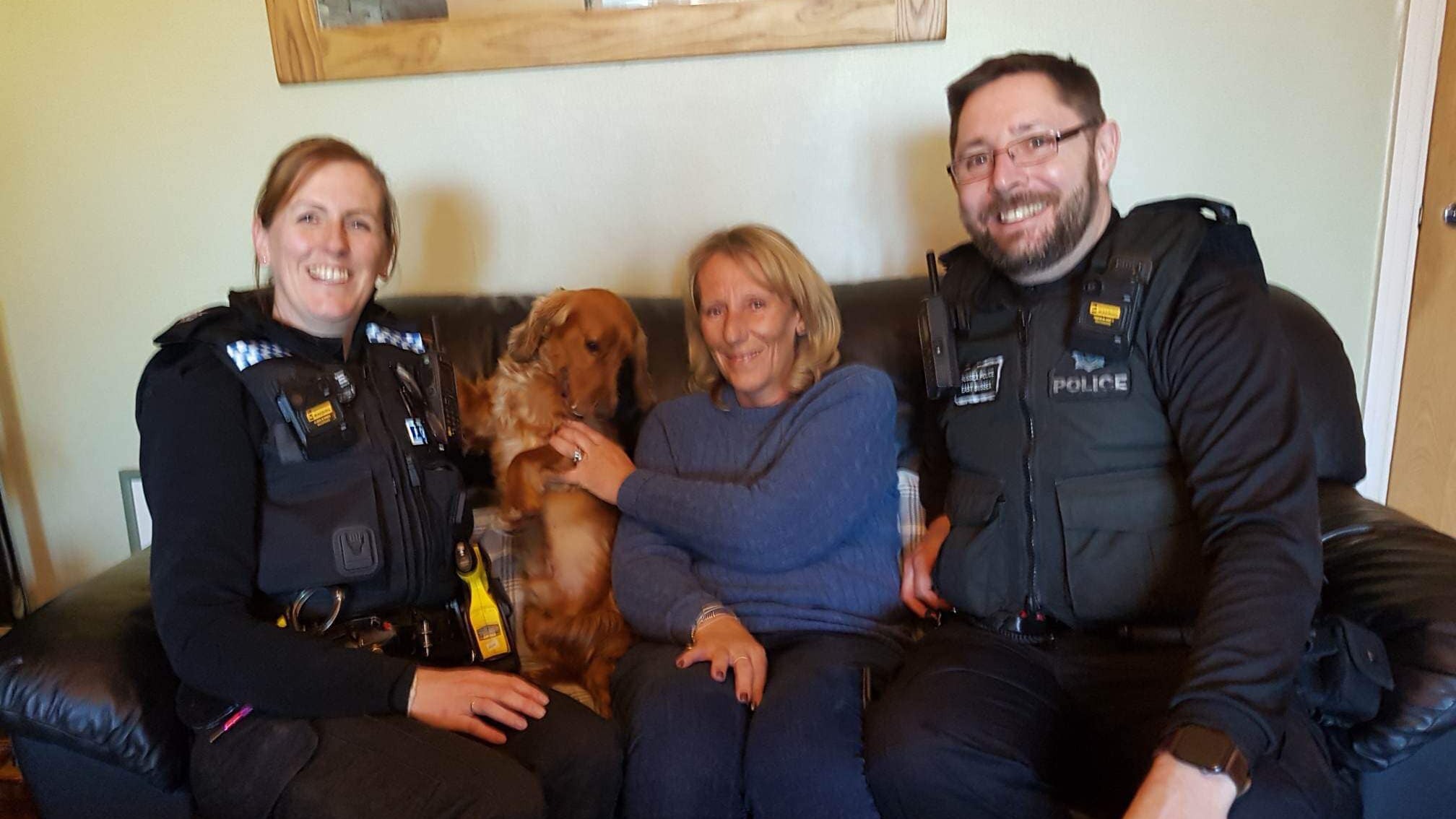 Stolen dog reunited with his owners in Sussex in 'heartwarming' moment