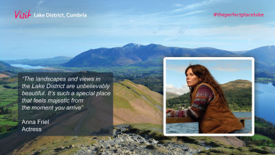 Visit Lake District Cumbira, Anna Friel