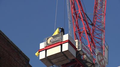 7/11/20 crane protest banner