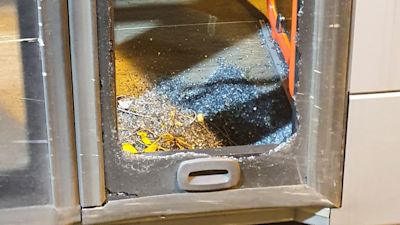 Previous damage to an M1 MetroBus