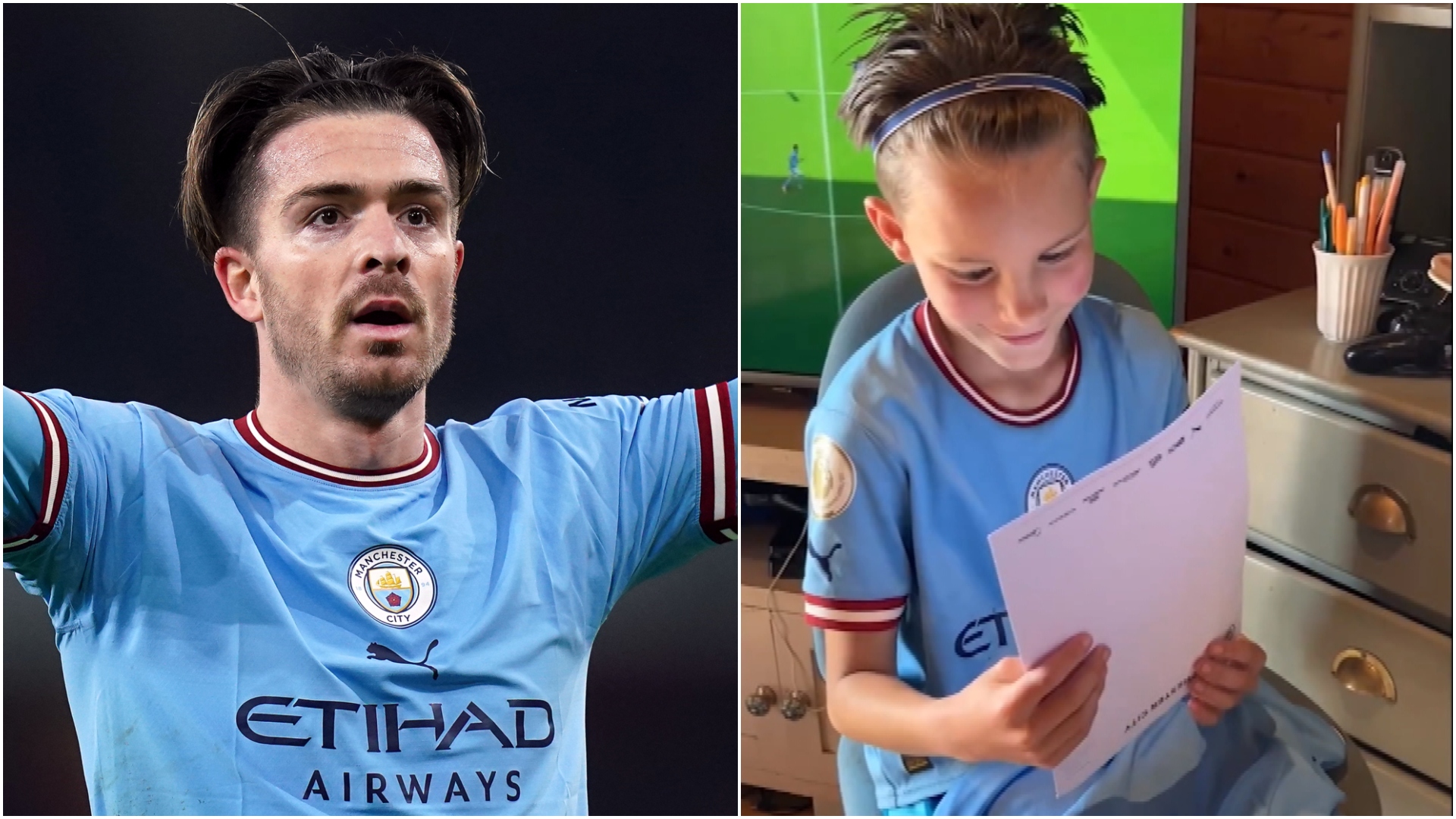 Manchester City star Jack Grealish sends visually impaired fan braille  letter and signed shirt