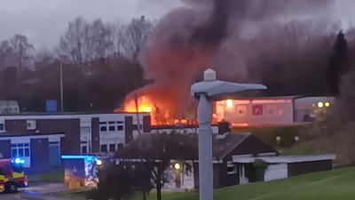Lance Arnold credit - fire at Rowley Lane School