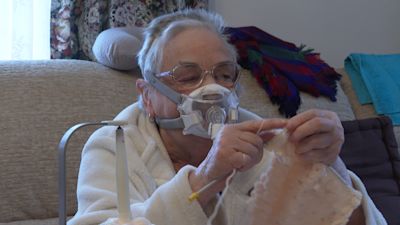 Joyce Griffiths has COPD but cannot get a booster jab because she is housebound and unable to get to a vaccination centre.