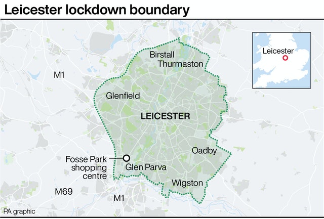 Leicester City Boundary Map Government Publishes New Local Coronavirus Lockdown Rules For Leicester |  Itv News