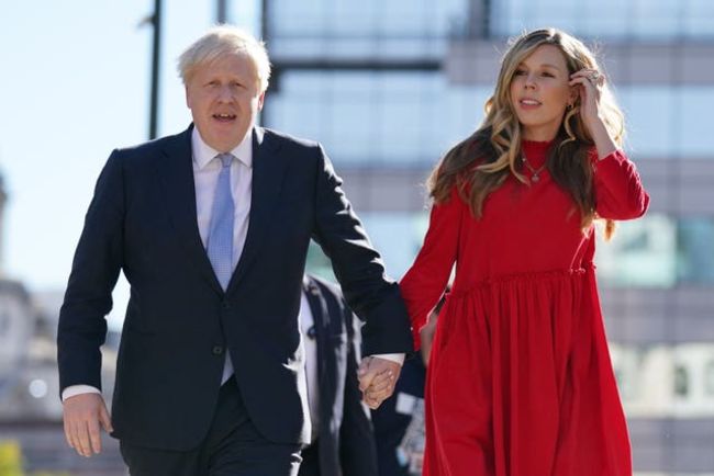 Boris Johnson with his wife, Carrie