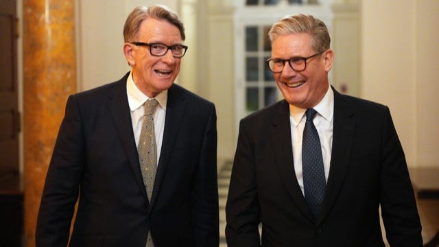 Lord Mandelson with Sir Keir Starmer