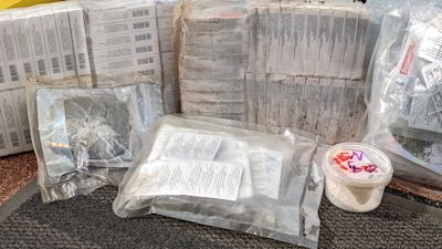 Suspected cocaine, cannabis and diazepam worth an estimated £11,000 have been seized by police in Enniskillen, Co Fermanagh.