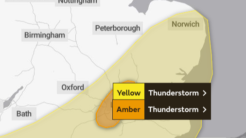 Met Office Issues Amber Weather Warning Over Thunderstorm Risk | ITV ...