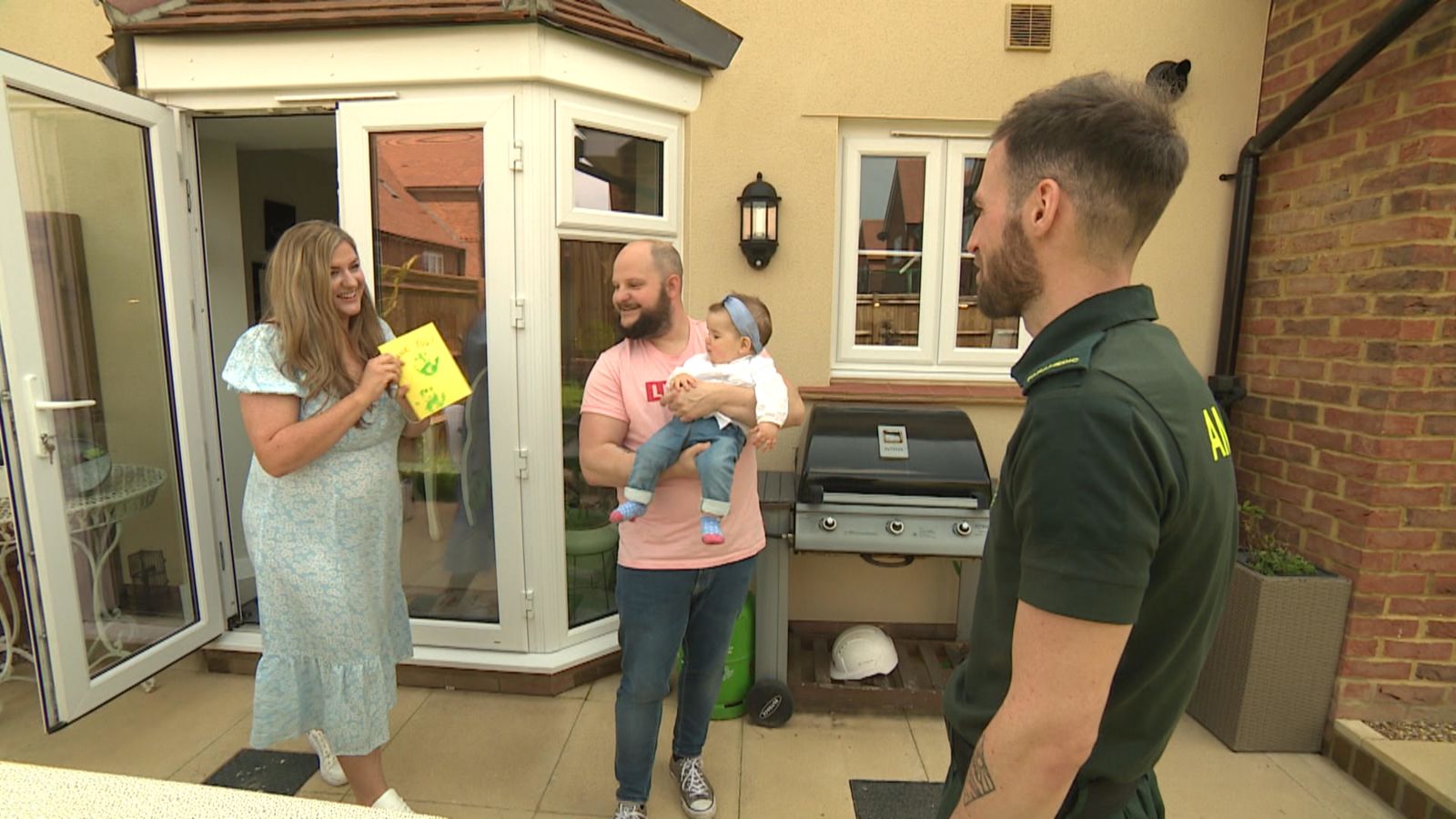 Brick Family Thanks Officers Who Helped Save Choking Toddler