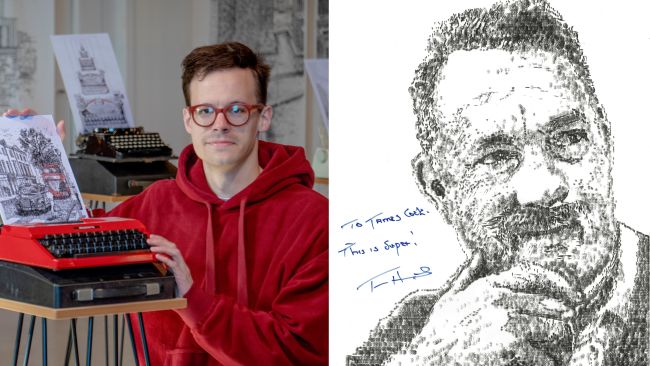 An artist who used a typewriter to create a portrait of Tom Hanks has said he was “blown away” when the artwork was signed by the actor.

James Cook, 25, from Braintree, Essex, creates “typicitions”, or typed-depictions, using a random assortment of letters, numbers and punctuation marks to form an image using a typewriter.

Mr Cook sent a portrait to the Oscar-winning actor, who is a fellow typewriter enthusiast, but admitted he “forgot about it” until he received an unexpected letter in the post.

PA