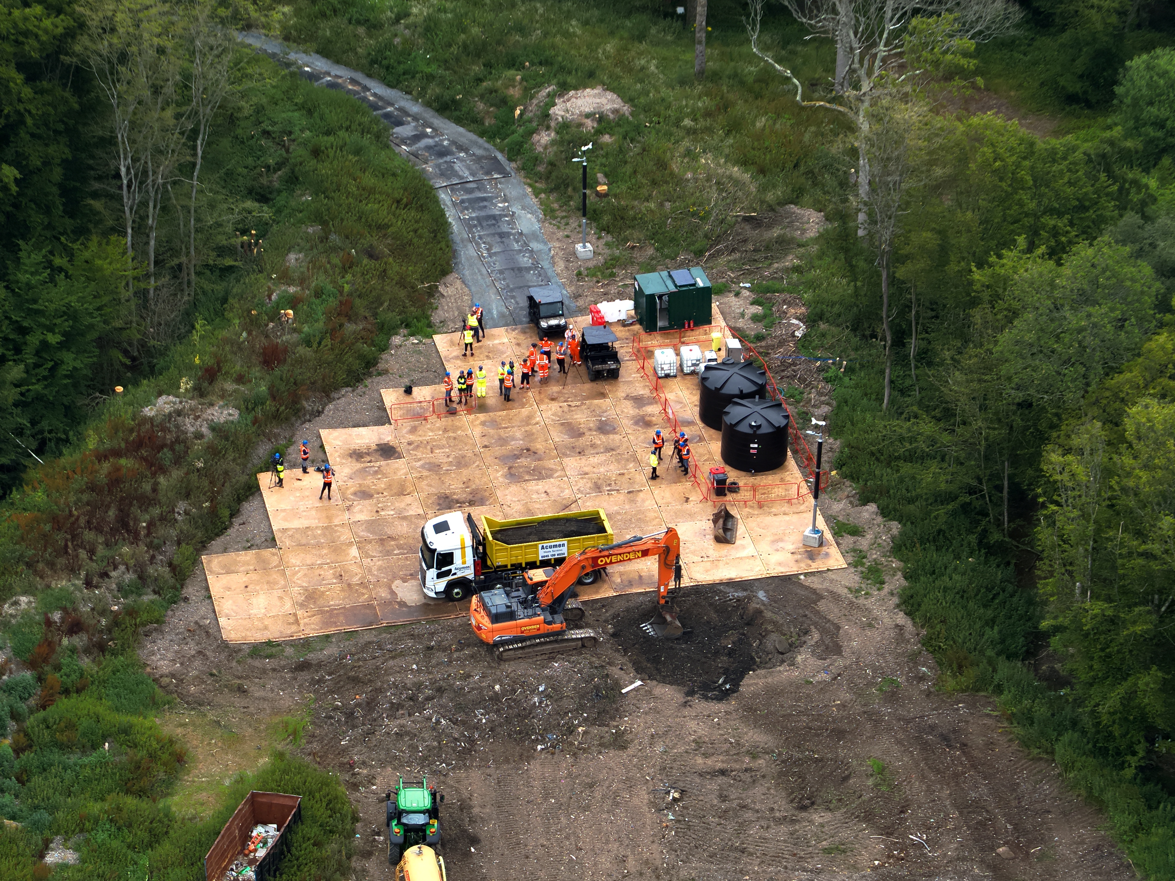 Operation to clean up 30,000 tonnes of waste dumped in woods gets under way