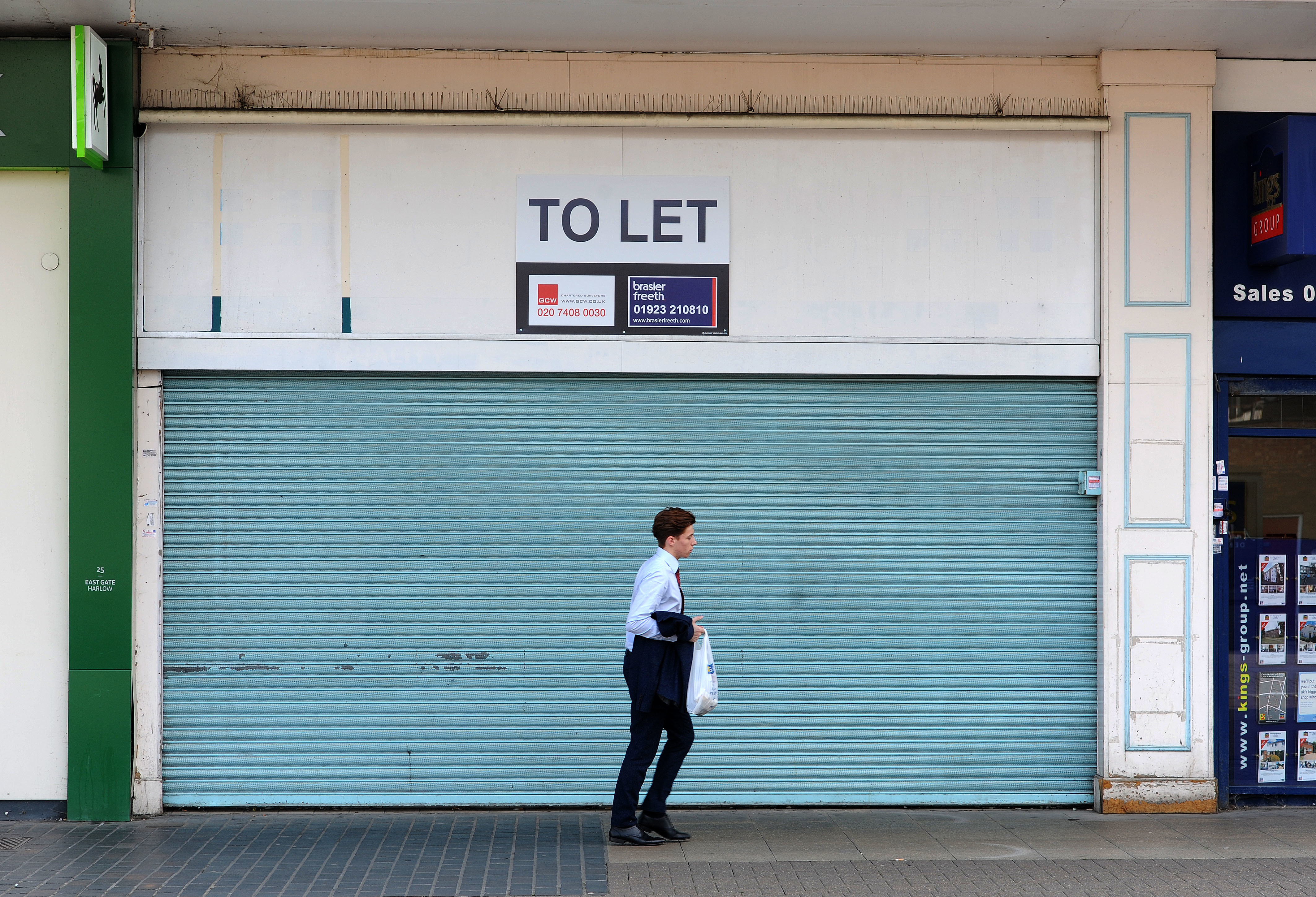 Increase in empty shops as high streets and shopping centres hit by