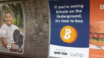 Ads for cryptocurrency platform Luno banned.