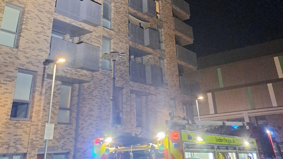 Two people taken to hospital after fire in East London flat | ITV News ...