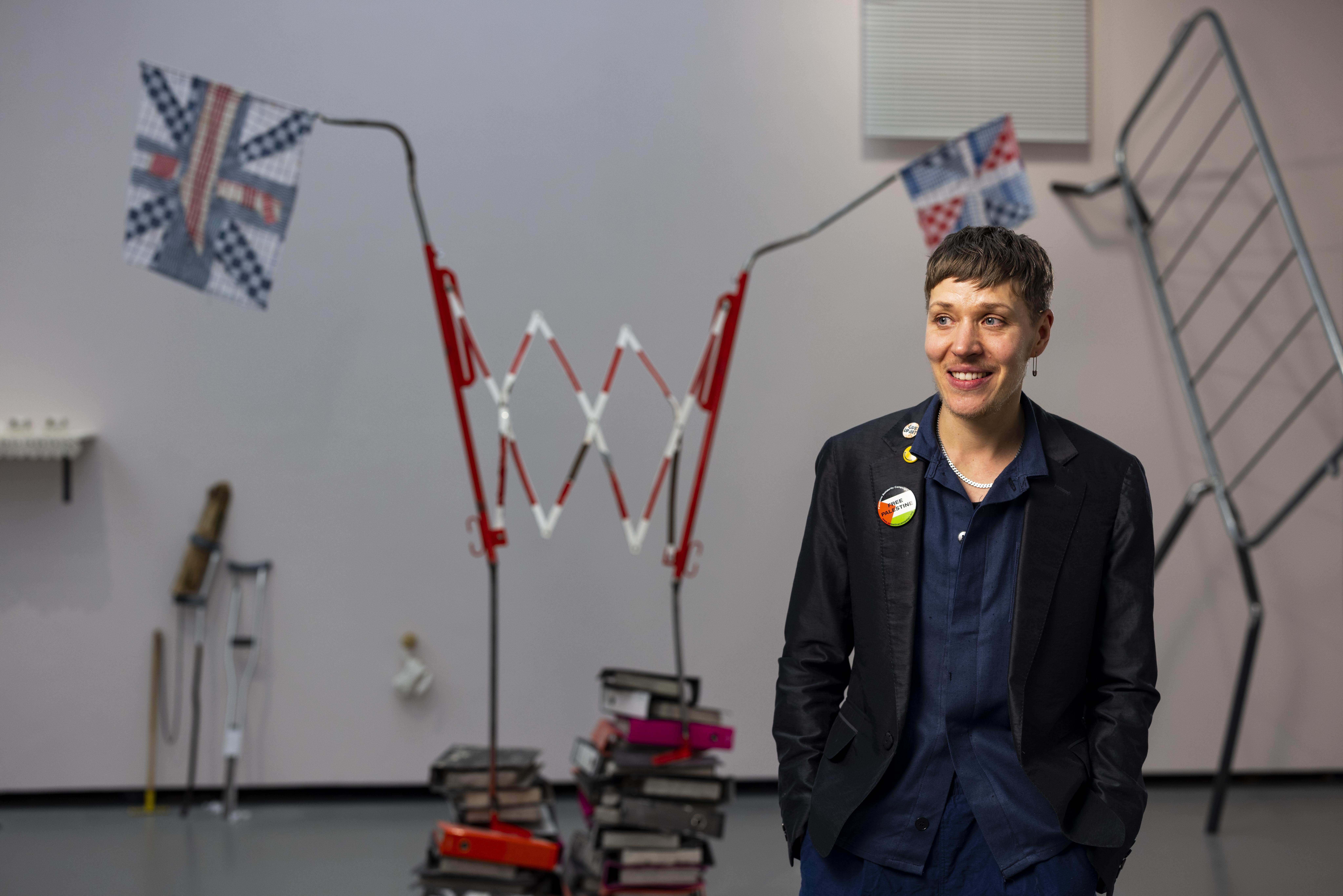 Oxford artist Jesse Darling wins Turner Prize with twisted barriers and