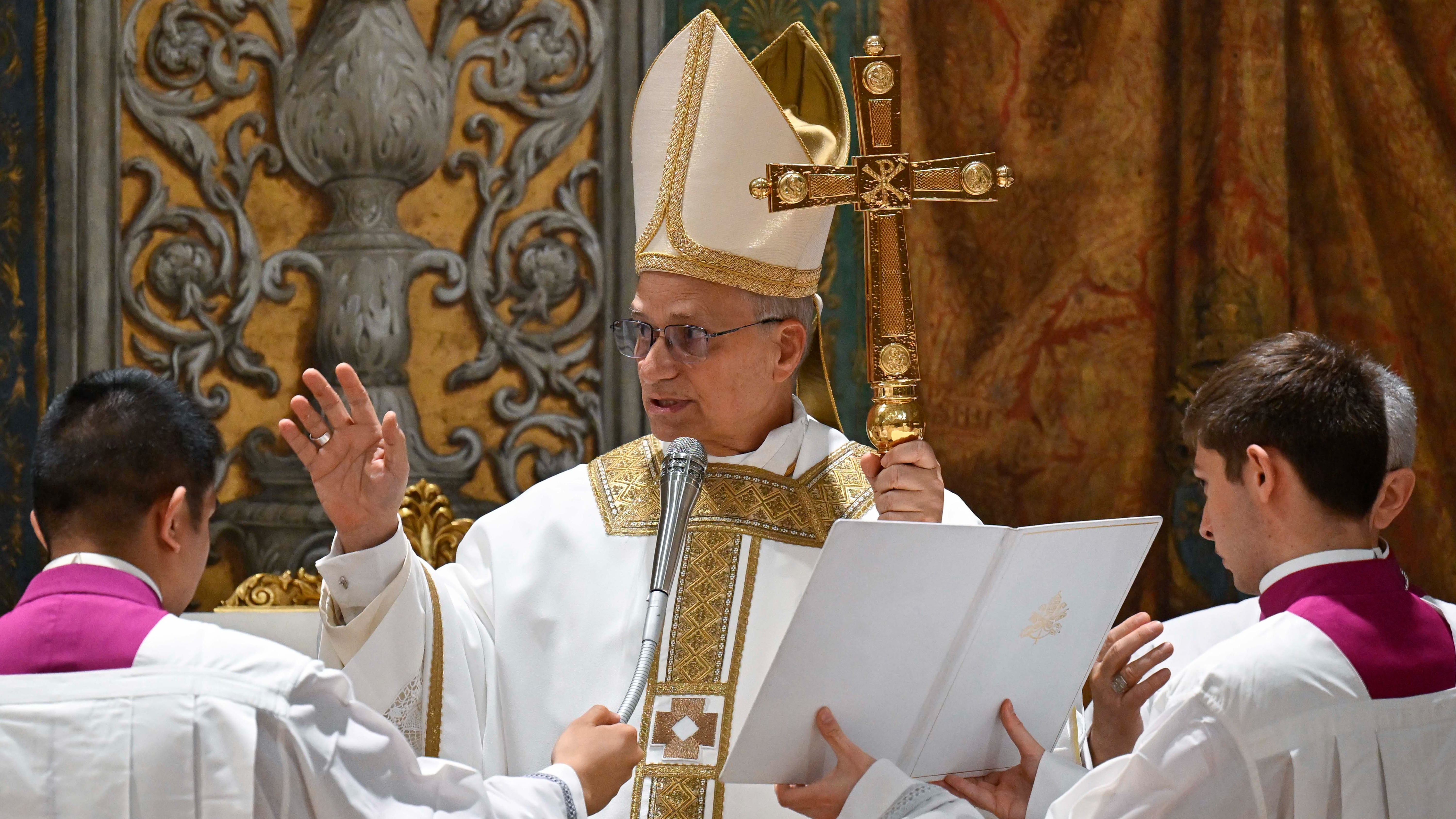 Pope Leo XIV leads his first mass as pontiff from the Sistine Chapel ...