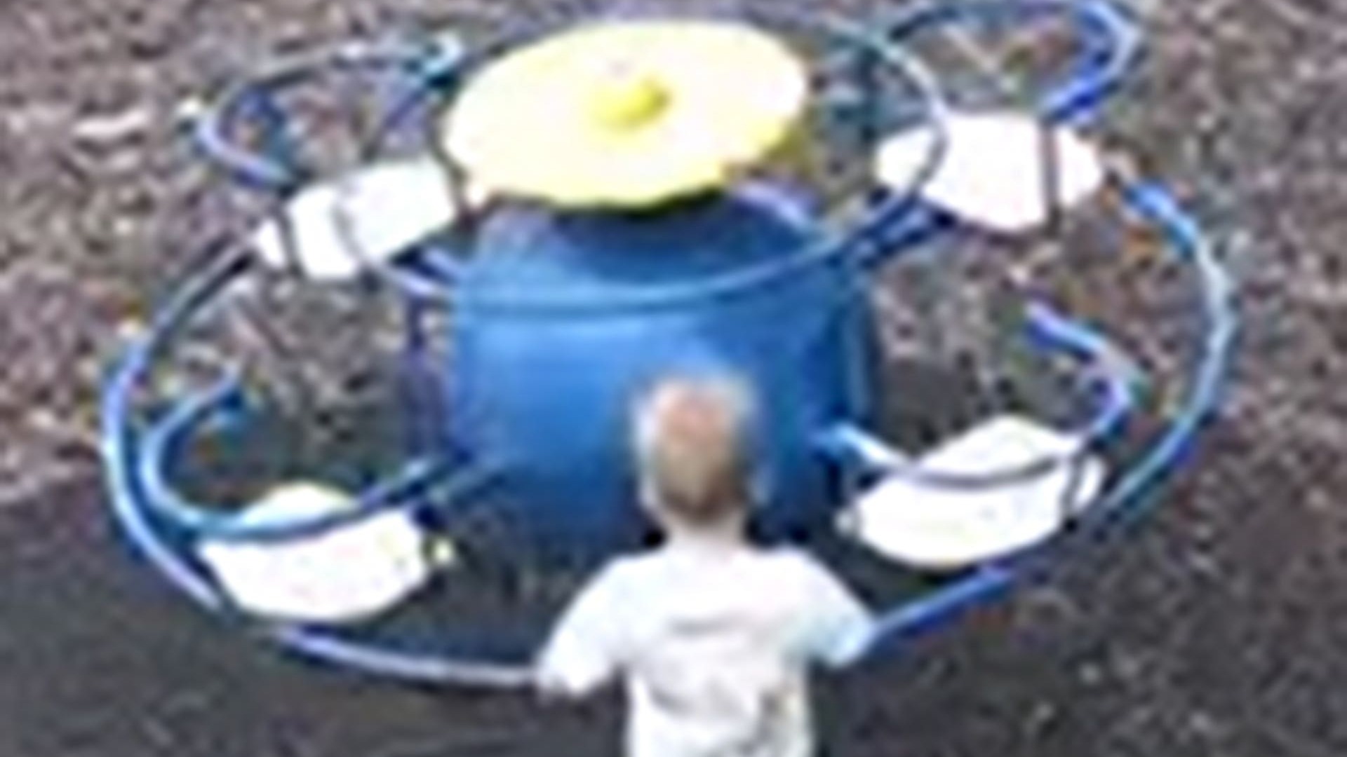 CCTV of a young boy playing