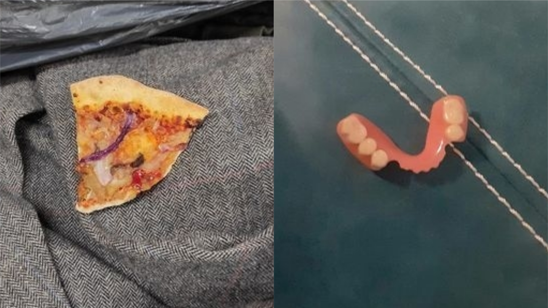 False teeth and slice of pizza top charity shop’s strangest donations