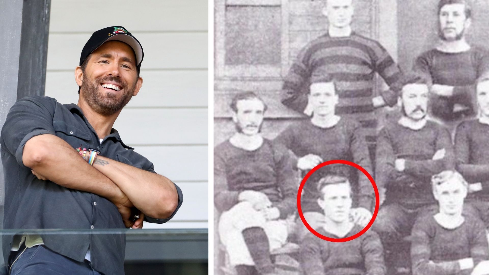 Wrexham Fc Fans Think Ryan Reynolds Is A Time Traveller After Spotting Him In 1878 Team 