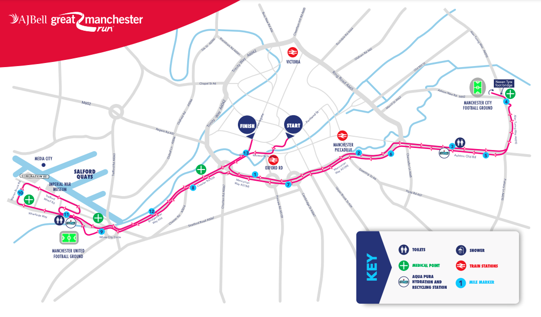 Great Manchester Run 2023 Route road closures and start times