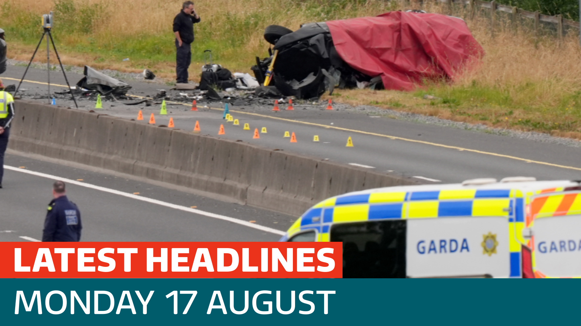 The latest headlines - as five teens killed in motorway crash