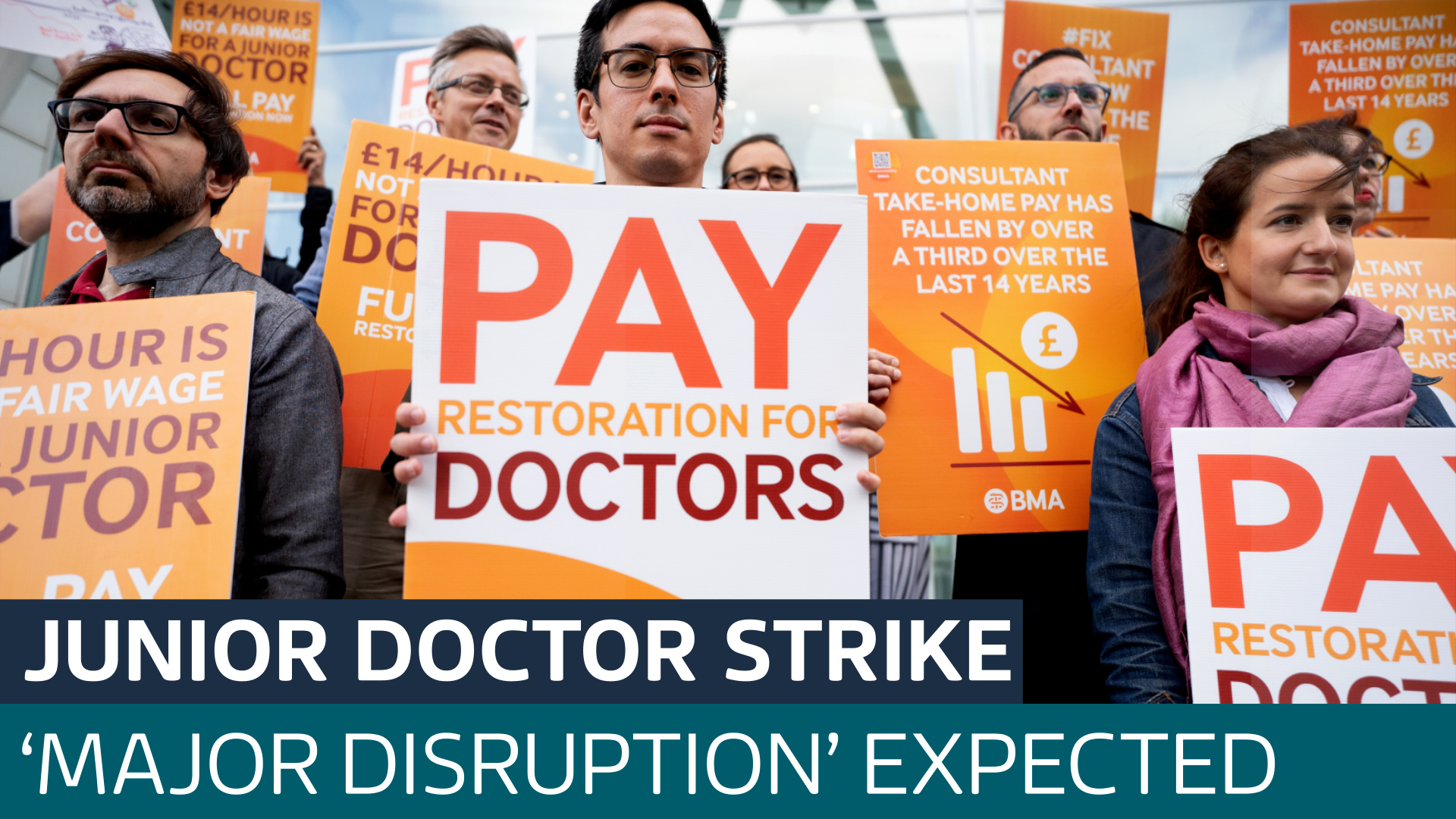 'Major disruption' as junior doctors in England stage five-day strike ...