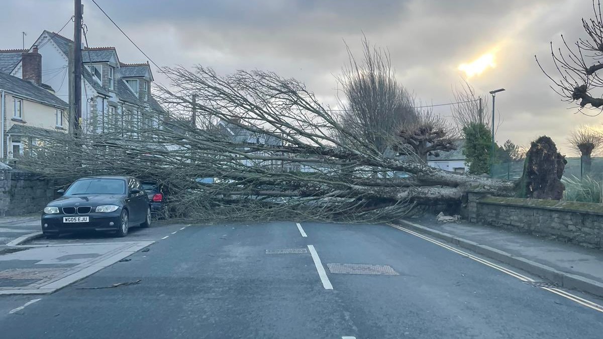 All Of The Major Damage Caused By Storm Eunice In The South West 