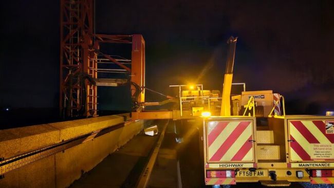National Highways have apologised for a day of disruption for motorists in Suffolk after part of the Orwell had to close when a bridge repair machine broke down.
