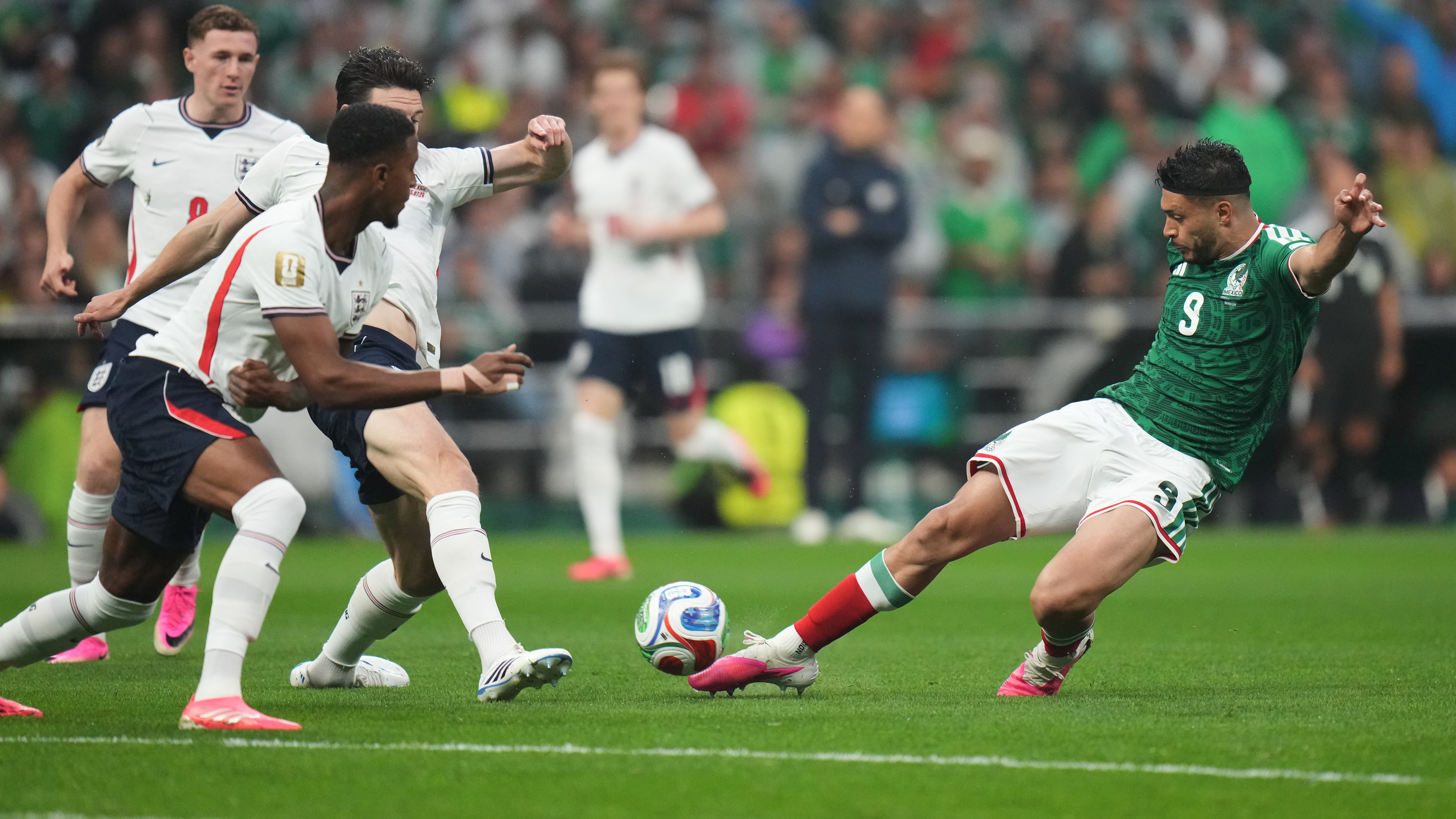 England game against Mexico kicks off after storms cause hour delay