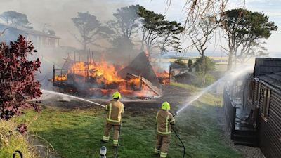 Fire at Whitsand Bay Holiday Park
