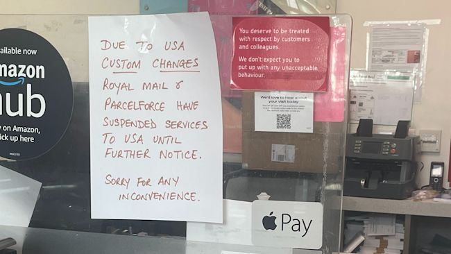 Why you might struggle to send parcels to the US this week | ITV News