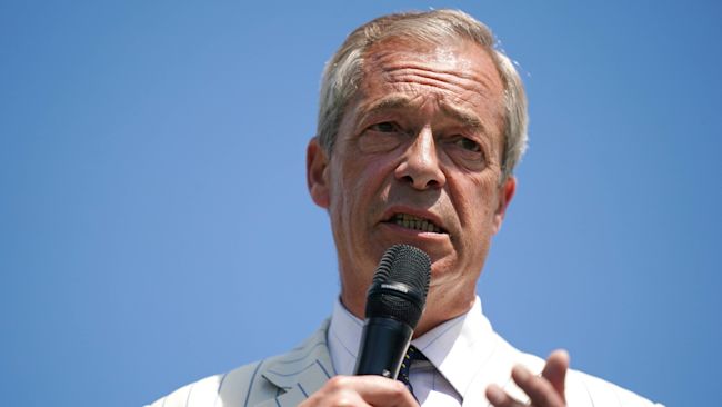 Credit: PA
Nigel Farage Reform UK stock image